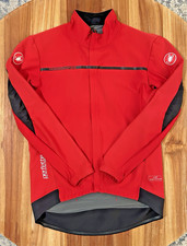 Castilli RossoCorsa Men’s Cycling Wind Waterproof Pocket Jacket XXL Red Full Zip
