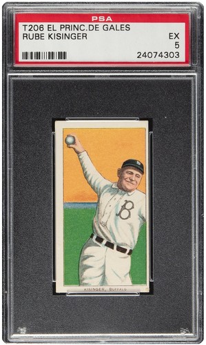 1909 T206 Rube Kisinger El Principe De Gales PSA 5 EX Rare Back Buffalo