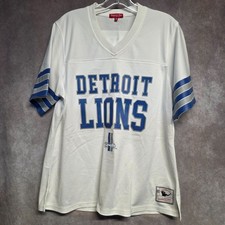 NWOT Mitchell & Ness NFL Detroit Lions White 1934 Football Jersey Womens M