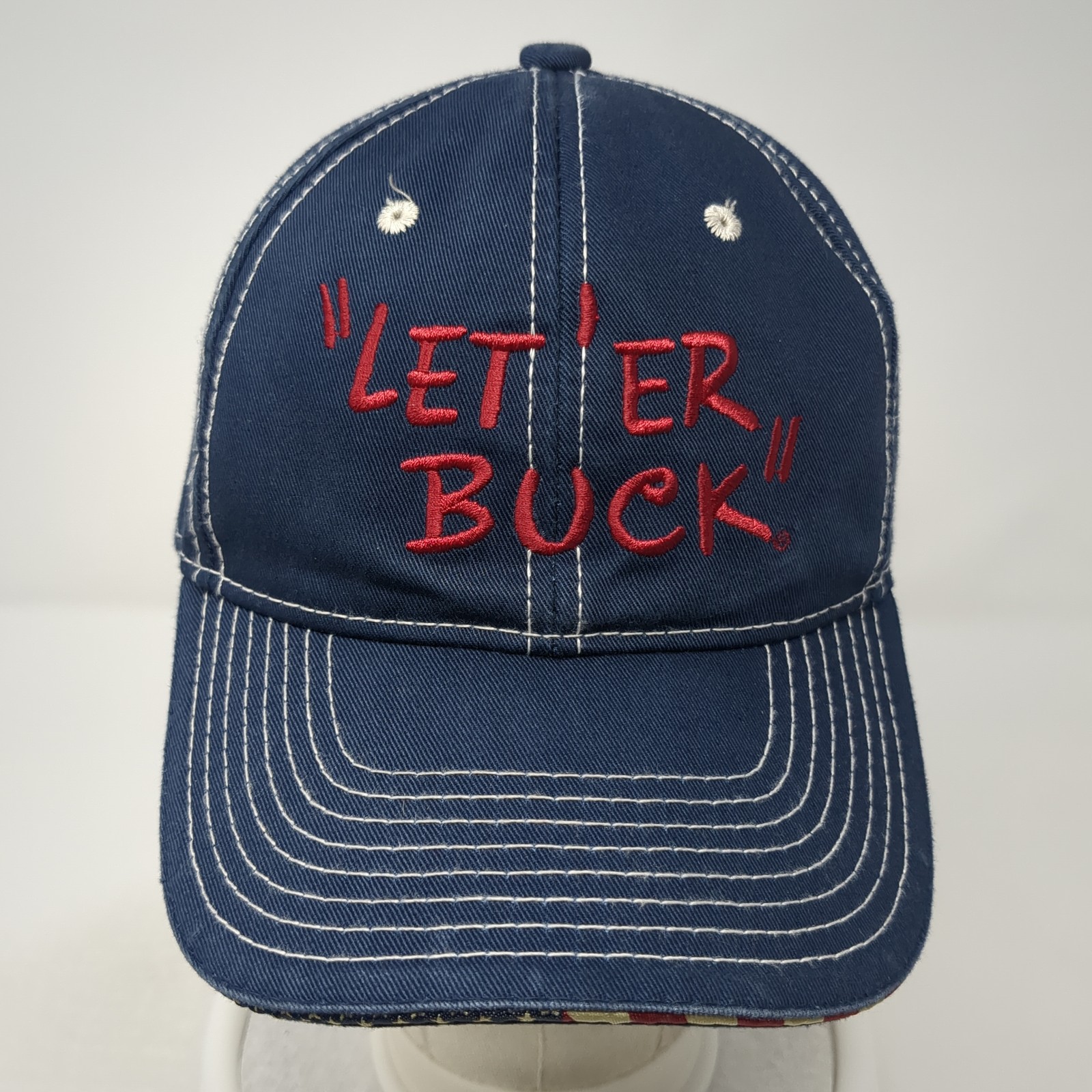 Let 'Er Buck Pendleton Round Up Strapback Hat Blu… - image 2