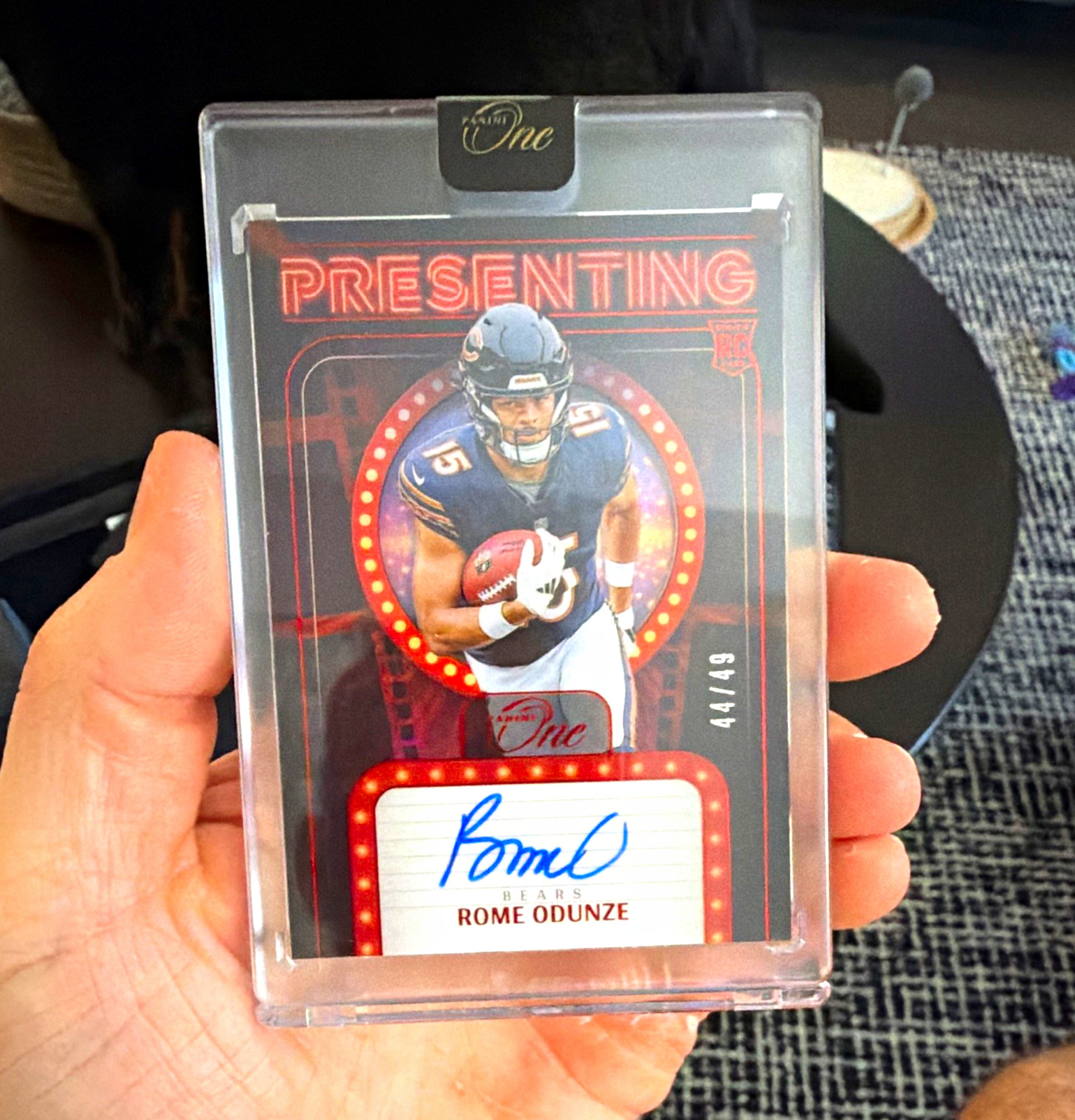 Panini 2024 One Presenting Rome Odunze RC Auto #156 Bears 44/49