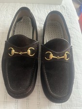 Gucci Men's Horsebit Suede Shoes. Size 7. Excellent Condition Made In Italy