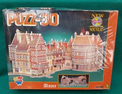 Vintage Wrebbit Puzzle-3D Elsass 959 Teile Puzzle 25x17x11 Brandneu Versiegelt