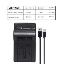 Image of Battery Charger for Panasonic HC-250EB HC-V130 HC-V210 HC-V270 VXF-999 VW-VBT190