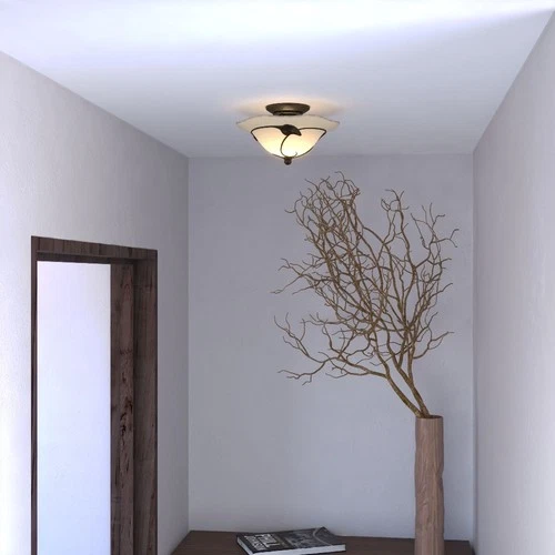 Vine 2-Light Convertible Light Kit in Rustic and Bowl Style 6.75 Inches Tall and - Picture 2 of 4