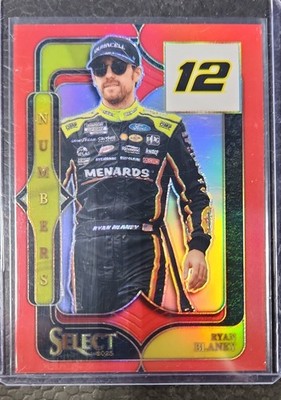2025 Panini Select - Select Numbers Ryan Blaney #17 Red Prizm 92/99