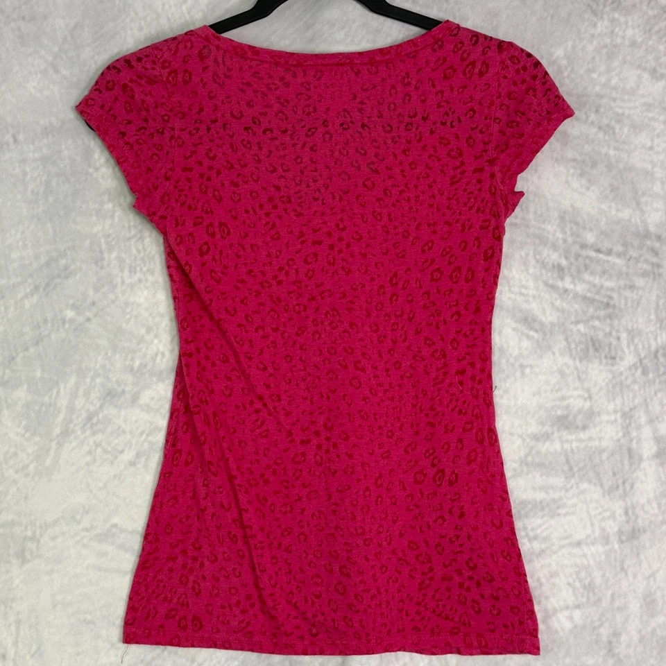 Top de colección y2k rosa leopardo burnout para mujer talla S indie fairy grunge club kid cyber Foto 2 de 4