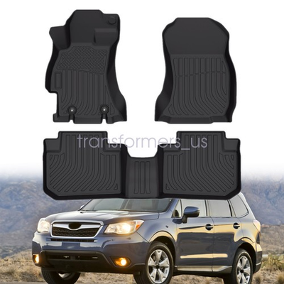 #ad TPE 3D Model Floor Mats Liner 3PCS For 2014 2018 Subaru Forester All Weather NEW $64.59