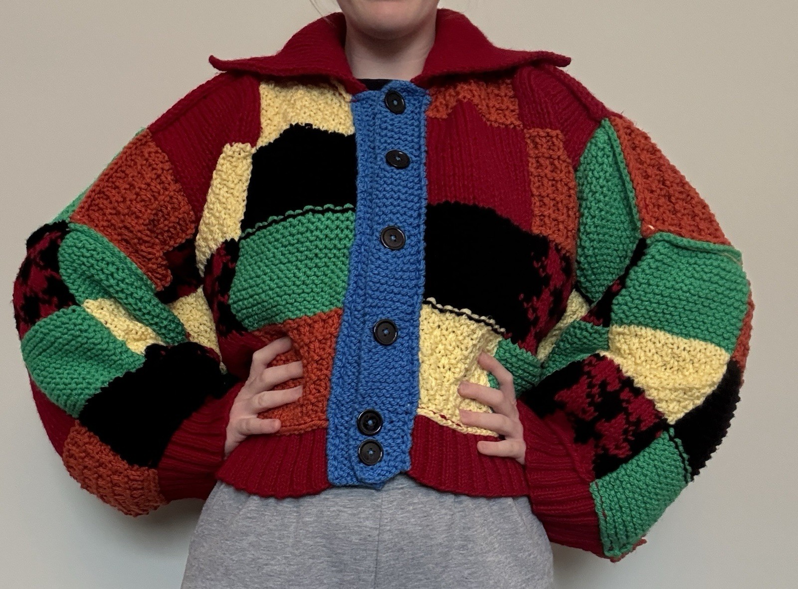 Handmade Harry Styles Patchwork Cardigan And JW Anderson Inspired Hand Knit