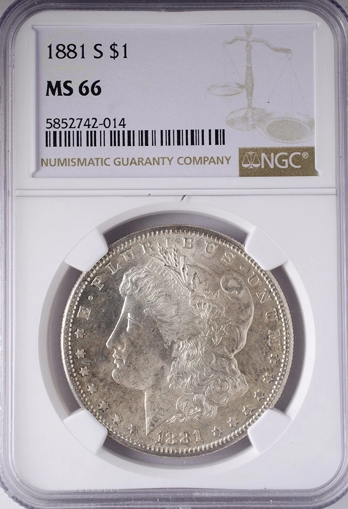 25+ NGC Grade MS 66 1881 Year Morgan US Dollars (1878-1921) for