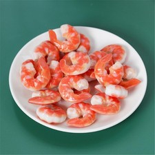 Skyseen 10 Pcs Artificial Shrimp Lifelike Cooked Fake Peeled Medium, A 