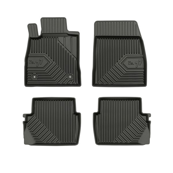 FußMatten Gummimatten No.77 FüR Ford Fiesta Mk7 2017-2023 TPE Schwarz 4 Teile-image