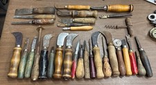 Lot of Antique Vintage Wooden Handle Tools 31...