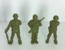 LOT OF 3 MARX TRAINING CENTER BATTLEGROUND 60 MM US ARMY MEN MILITARY SOLDIERS