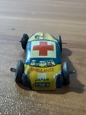 Vintage 1950s Miniature Tin Lithograph Ambulance Toy Car 1 1/2" Made in Japan