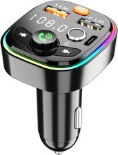 Car Bluetooth FM Transmitter 5.0   High-Fidelity Audio, Super Fast Charging ...