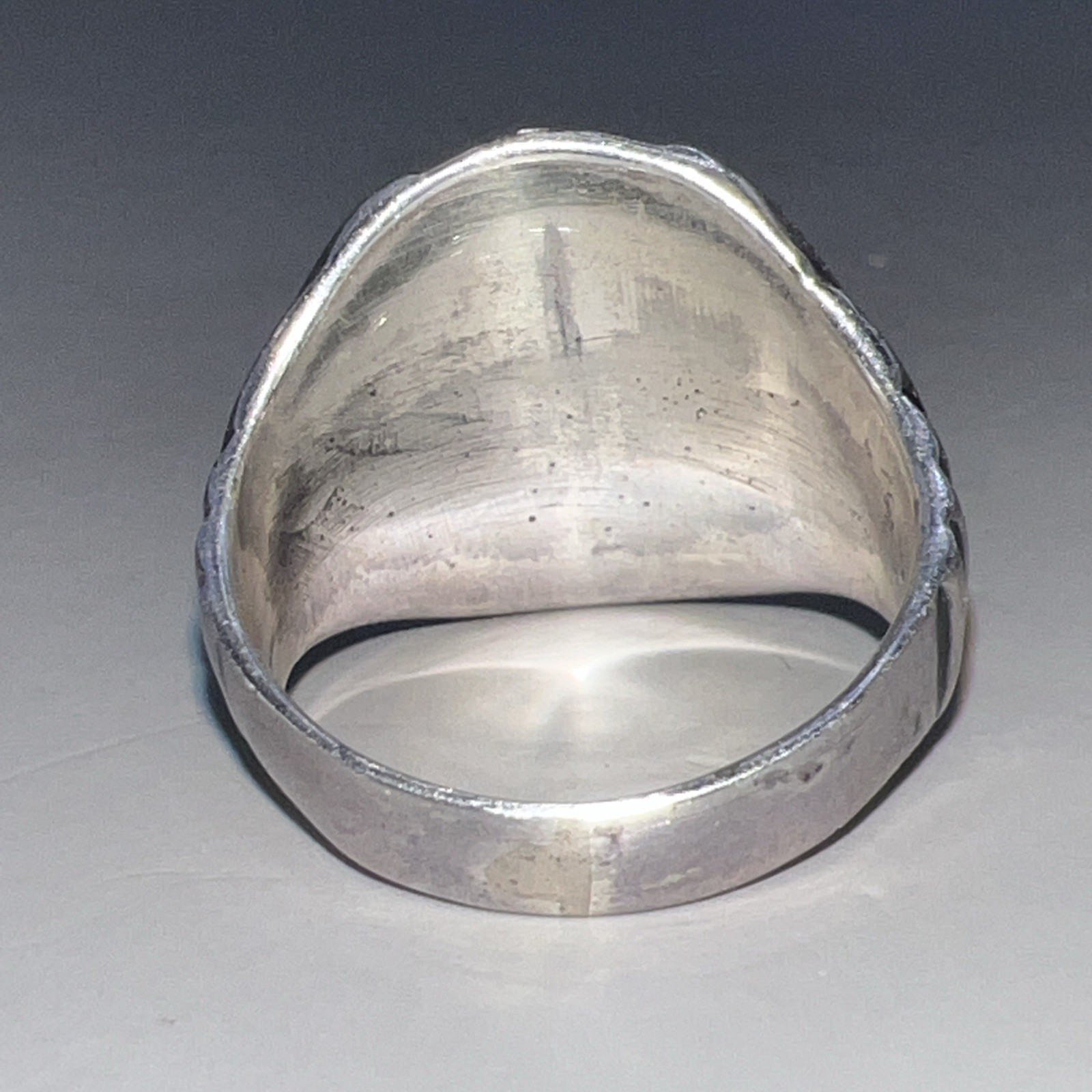 Native American Eagle Design Signet Sterling Silv… - image 4