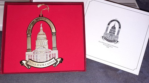 Texas christmas ornament state capitol