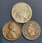 U.S. Coins Lot – Vintage Cents, Indian Head Cent, Wheat Cent + Buffalo