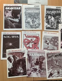 Vintage Game Manuals Lot &ndash; Atari Vectrex Intellivision 3DO Coleco &ndash; Rare Retro!
