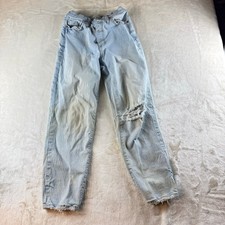 Universal Thread Vintage Straight Jeans Women's Size 2/26 Distressed Button Fly
