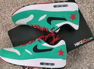 DS NIKE AIR MAX 1 HEINEKEN NIKEID SIZE 10 RED WHITE GREEN QS SB STAR PRO RARE