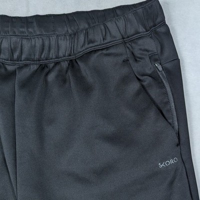Skora Mens Qwick-Dry Athletic Pants Black Size L 36-38 Tapered Jogger
