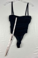 NWT House Of CB London Women's Black Mesh Bodysuit Stretch Size XS 2-4