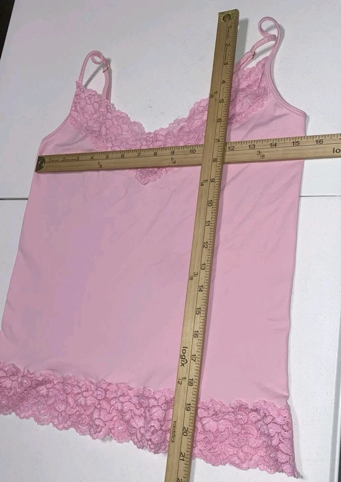 Banana Republic Sz XL Women’s Pink Lace Babydoll Coquette Barbiecore Tank Top - Image 4 of 4