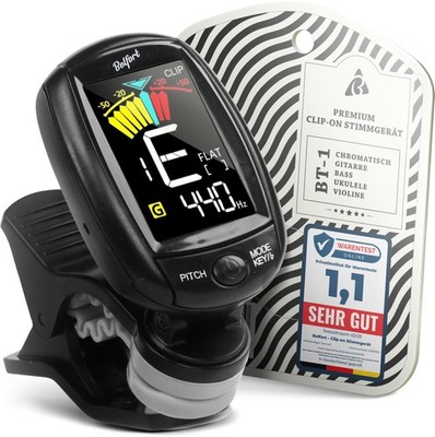 BELFORT TuneMax Clip On Tuner für alle Instrumente Universal Stimmgerät für