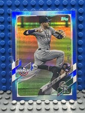 2021 Topps Opening Day Trevor Story Blue Foil #6 Colorado Rockies SS