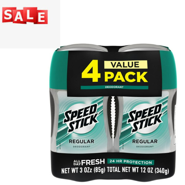 Speed Stick Men's Antiperspirant Deodorant, Regular, 3 oz, 4 Pack