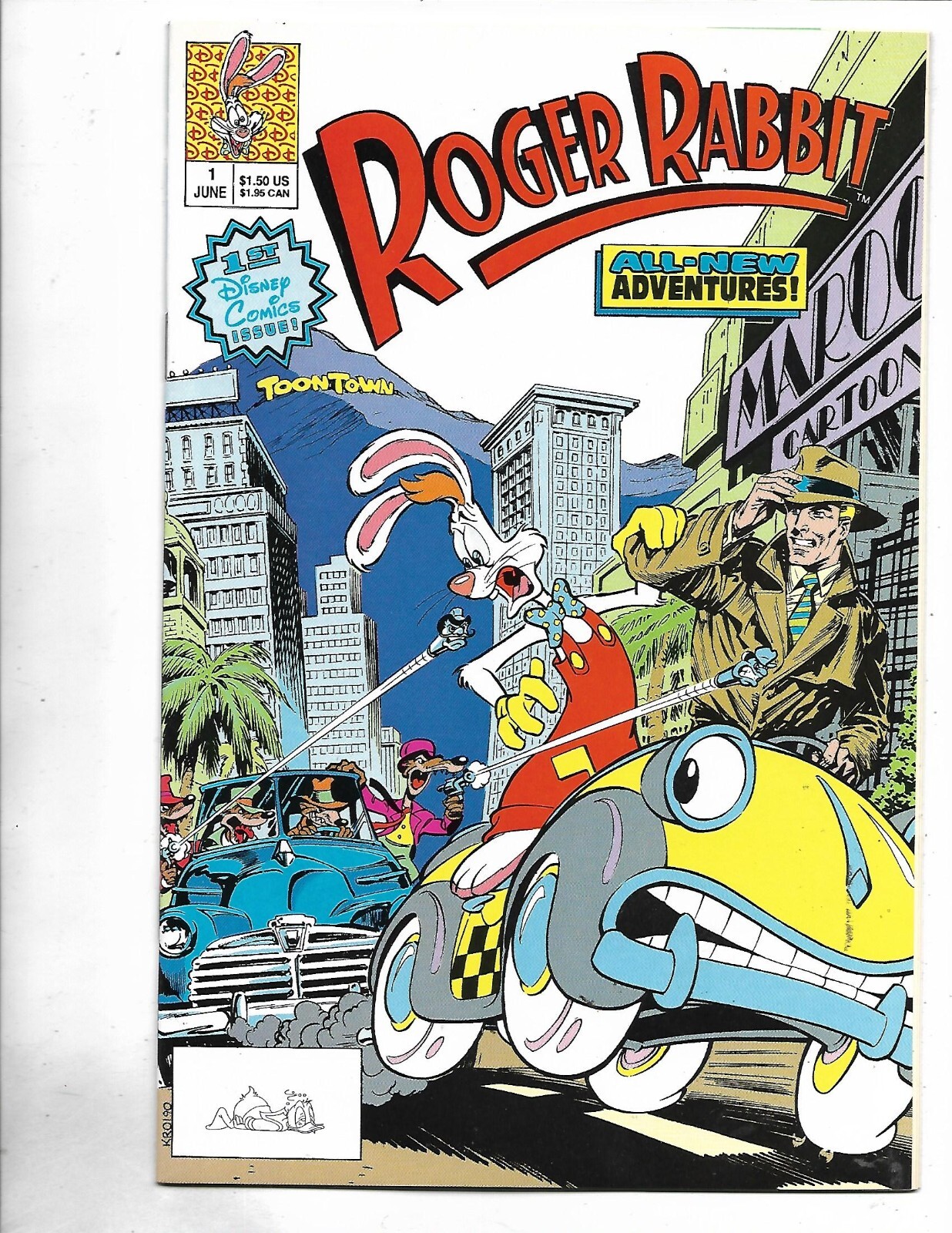 Roger Rabbit #1, 1990, 9.8, NEAR MINT/MINT, Fabulous 1st Disney Comics ...