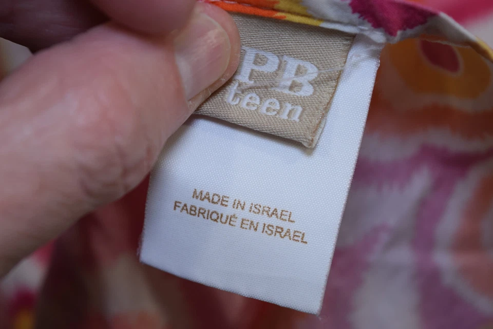 Pottery Barn PB Twin SWIRLY PAISLEY Простыня Плоская ДЛИННАЯ Подогнанная MCM Groovy Pink ЧИТАЙТЕ - Изображение 2 из 4