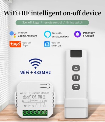Tuya Smart WiFi Light Switch Remote Alexa Google Voice Control Smart Life App