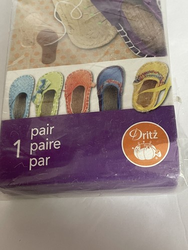 Dritz Kids Espadrilles Soles Size 4 Shoemaking Made Easy - Picture 4 of 7