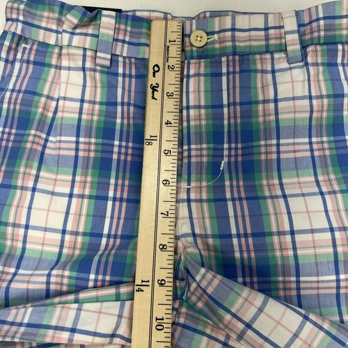 Vineyard Vines Breaker Shorts Zip Flat Front Cotton Twill Boys 12 Blue Green NWT - Picture 9 of 16