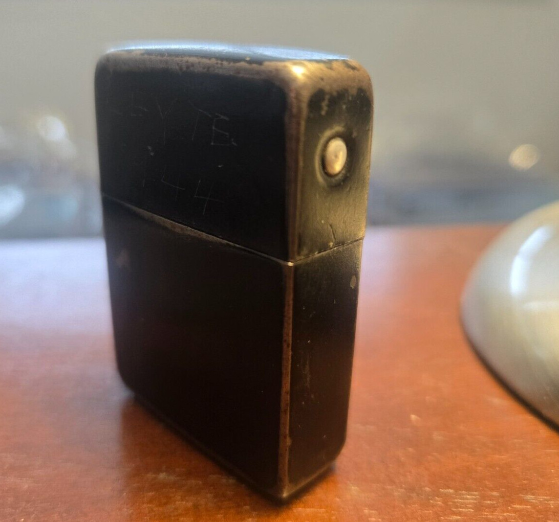 Vintage WWII Park Sherman Lighter Black LEYTE 1944  Military Trench