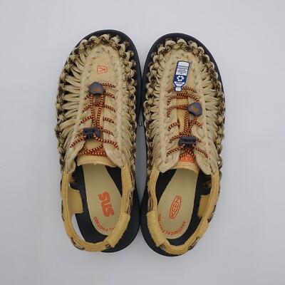KEEN Uneek Flat Sandal 1028930 New Wheat/Reed Yellow Size 8.5