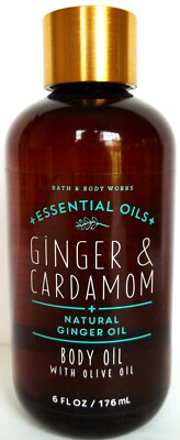 Bath Body Works Essential Oils GINGER & CARDAMOM Body Oil, 6 fl oz, NEW