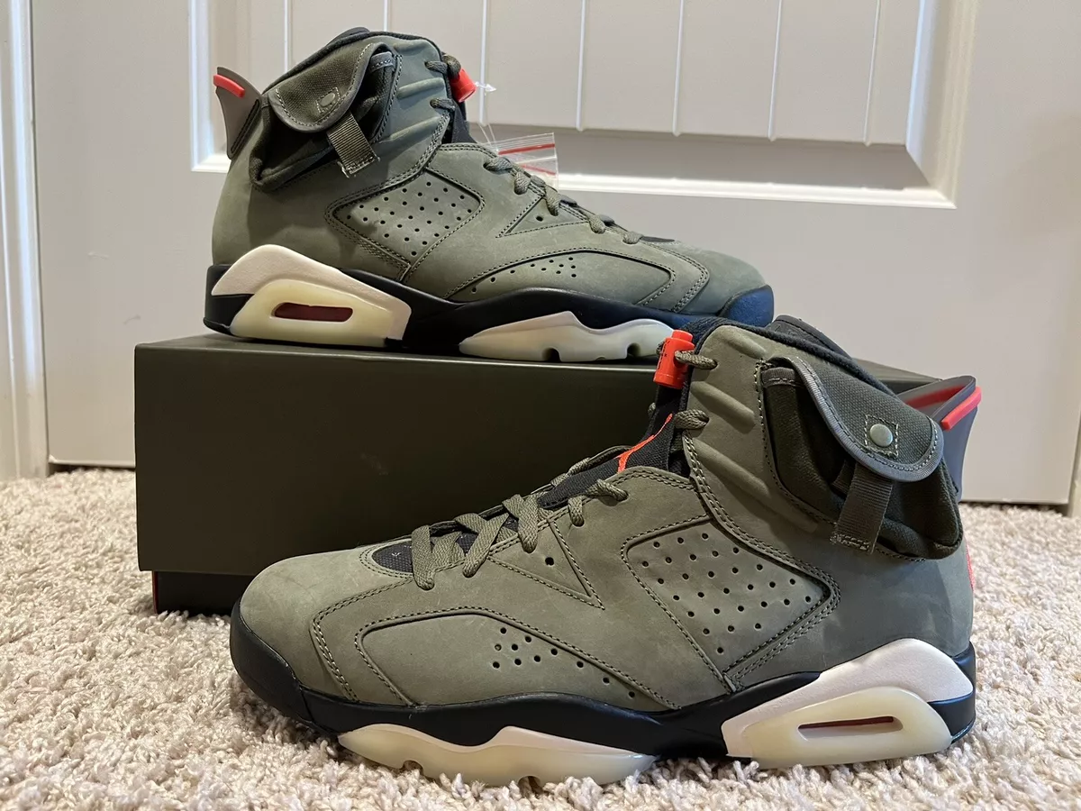 NEW TRAVIS SCOTT NIKE AIR JORDAN 6 RETRO SP OLIVE CN1084 200 SIZE 11