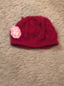 burgundy crochet hat