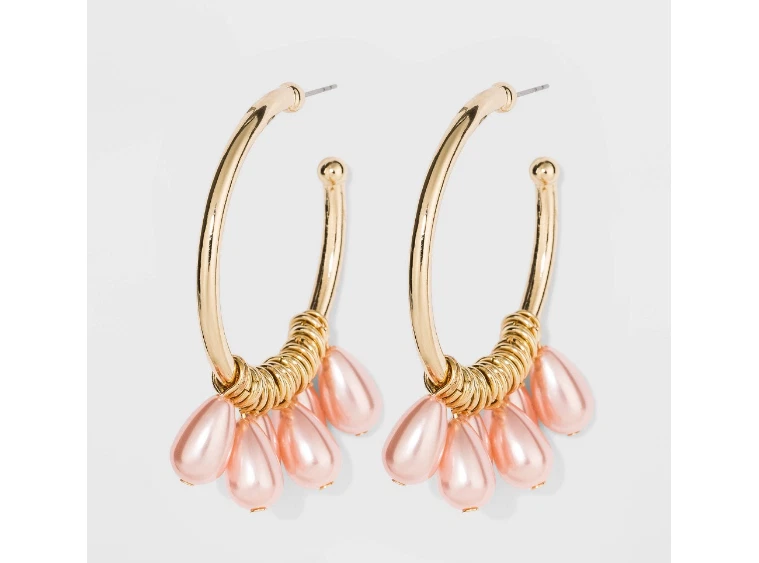 Discover 51+ pearl hoop earrings target best 3tdesign.edu.vn