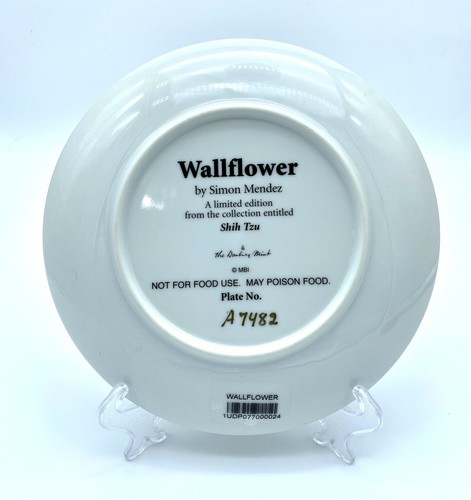 Collector’s Plate - Simon Mendez - Wallflower Shih Tzu - Danbury Mint, 8” - Picture 2 of 3