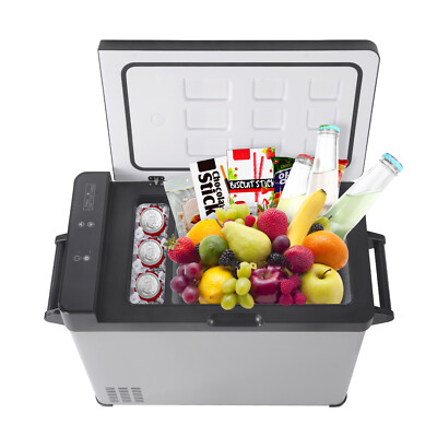 Frigorifero Portatile WOLTU 60L - Doppia Alimentazione 12V/220V - Per Auto, Campeggio, Ufficio - Nero/Argento