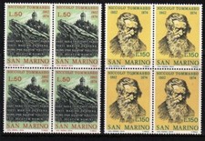 1974 - SAINT MARIN - 883/4 Bloc de 4 - Neufs** sans charniere
