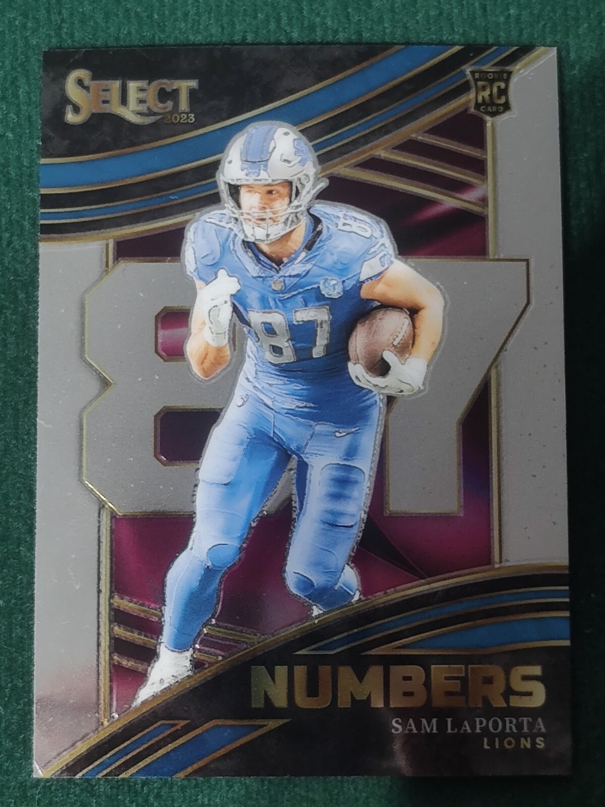 2023 Panini Select - Select Numbers #NMB-SLA Sam LaPorta (RC) Detroit Lions