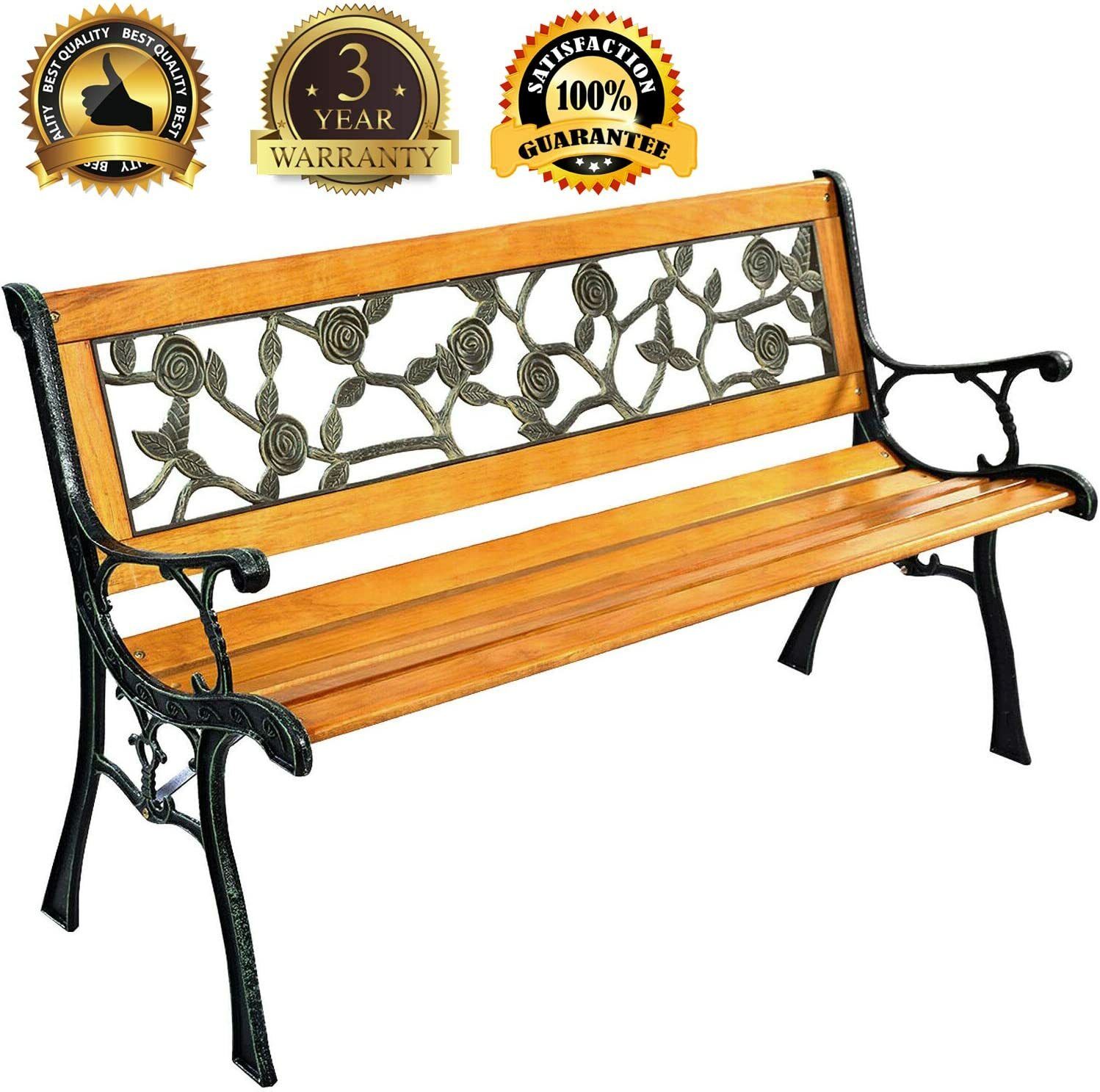 Garden Bench Porch Chair Park Bench Hardwooden Outdoor Furniture for