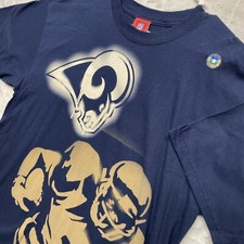 St Louis Rams Retro NFL Street T-Shirt Paint Drip Logo Men’s Size XL-Los Angeles