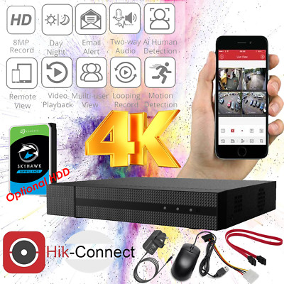 8MP 4K HIK Smart CCTV DVR Recorder Box 4 8 Channel CH 1080 HD System ...
